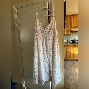 Floral dress with split on side